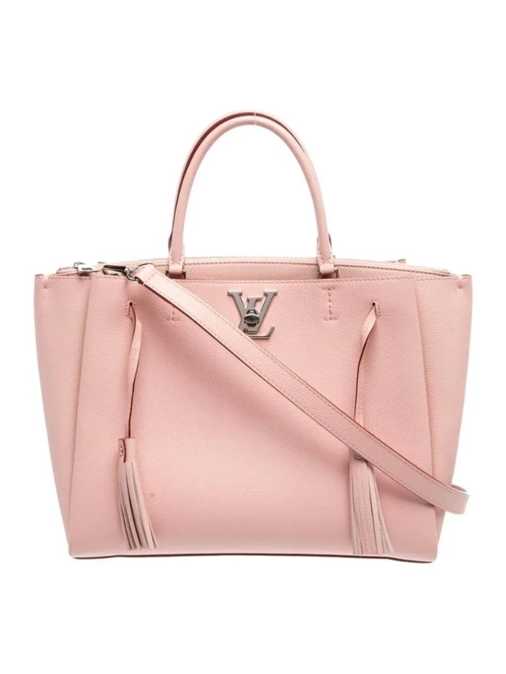 Louis Vuitton LockMe II Magnolia Pink Taurillon Leather Top Handle Bag, LUX